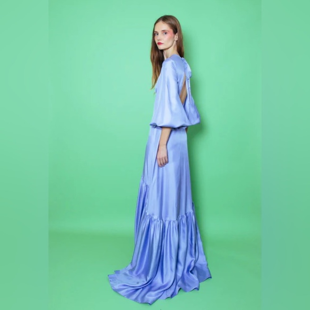 Finney 100% Silk (lavender/purple) evening gown. - Picture 4 of 8